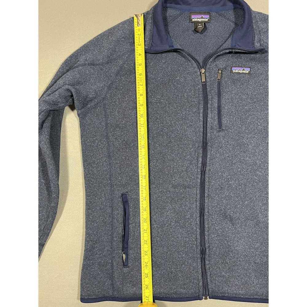 Patagonia Better Sweater Jacket Features A Knit Exterior with Heathered Blue XL - Picture 4 of 7